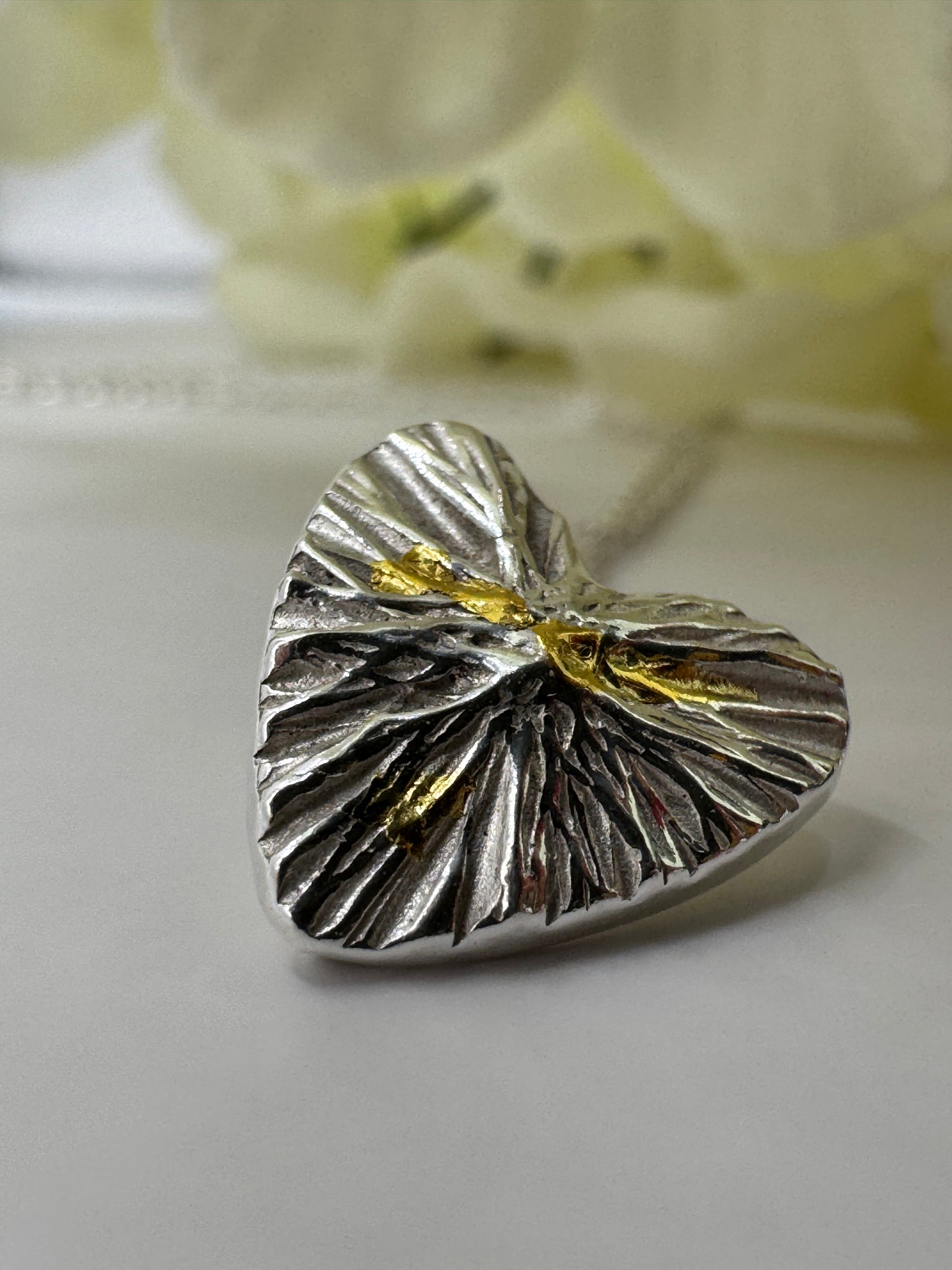 Silver & Gold Heart Necklace